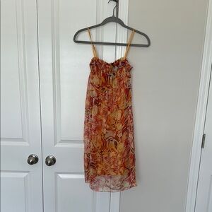 Max Studio or StudioM Orange Sundress with Spaghetti Straps